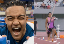 Ο Εμμανουήλ Καραλής.. πέρασε τα 6.01μ και έκανε πανελλήνιο ρεκόρ στον ανοιχτό στίβο